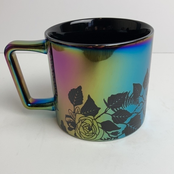 Starbucks 2020 NWT Iridescent Autumn Rose Coffee Cup Mug Collectible Oil Rare - Picture 2 of 8